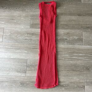 Beach Riot red Sleeveless Knit  Maxi Dress/ swim cover up